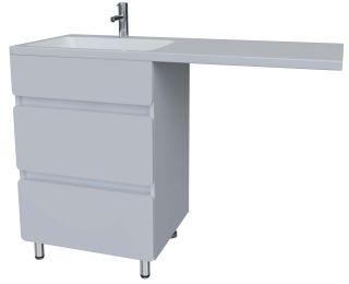 Тумба под раковину для стиральной машины Stella Polar Корделия 50см белый SP-00001112